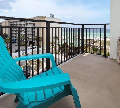 Beach view from the other balcony of the condo. 