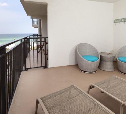 Beach View from one of the two balconies of the condo. 