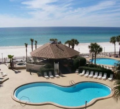 Come enjoy this beautiful view from our balcony. Open gazebo with shaded seating