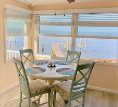 Dining Room with beautiful view of the bay