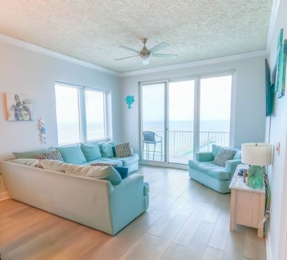 Living Room with Balcony Access and Gulf View