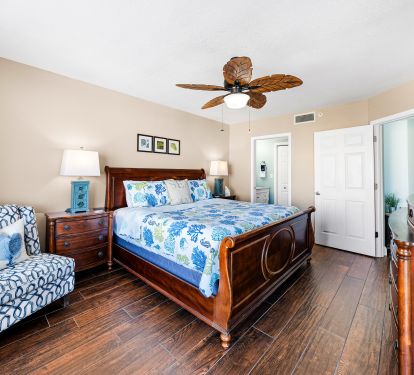 Master bedroom with king bed