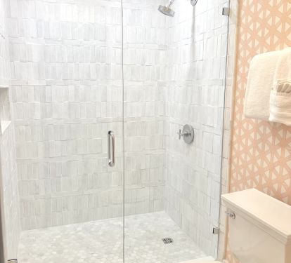 New walk in shower in master bath