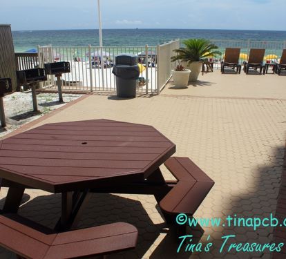 BBQ Grills on pool deck