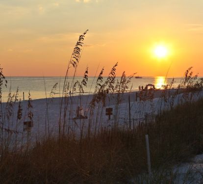 A beautiful sunset on our beach!