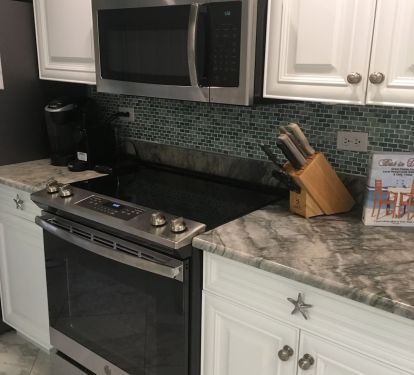 Brand new appliances in kitchen