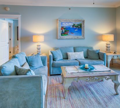 Enjoy this luxury condo; door to master k suite w attached bath.