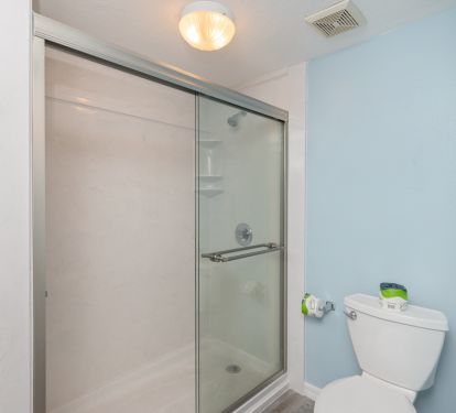 Spacious master shower