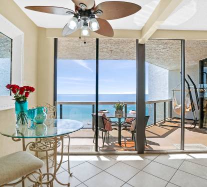 26 foot balcony has plenty of room to take it all in