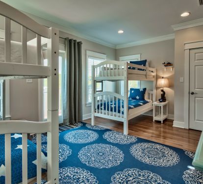 Third Floor Bunk Bedroom with attached full bath and private balcony