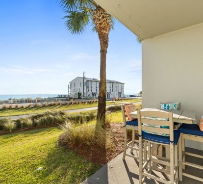 Private patio with Gulf views, perfect for morning coffee or sunsets 