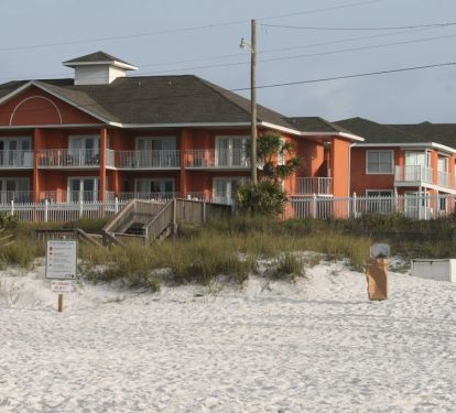 Private gated beach access with free beach service
