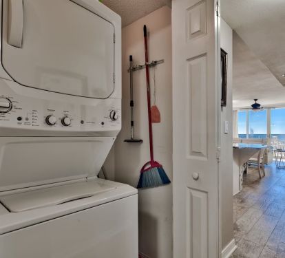 New stacked washer/dryer in unit