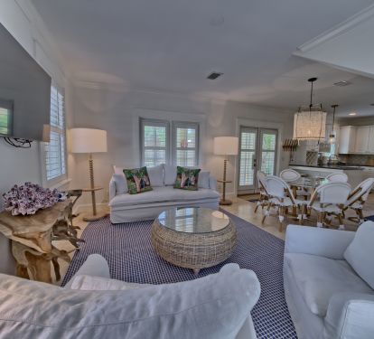Living Room has french doors that open to private courtyard.