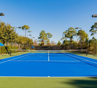 Two tennis courts; pickleball equipment provided for guests