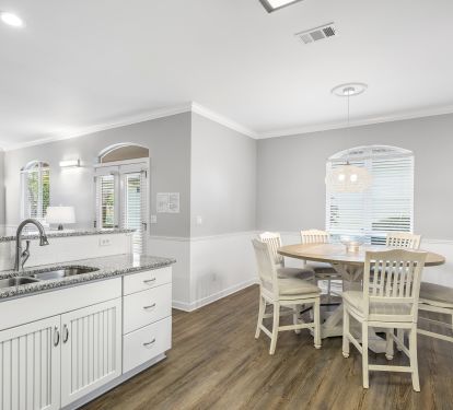 Open Living Room, Dining and Kitchen
