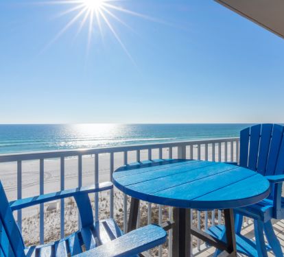 Enjoy your morning coffee or evening unwind on your swivel bar-height chairs  