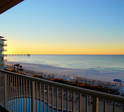 Another beautiful sunrise in paradise - as seen from our balcony!
