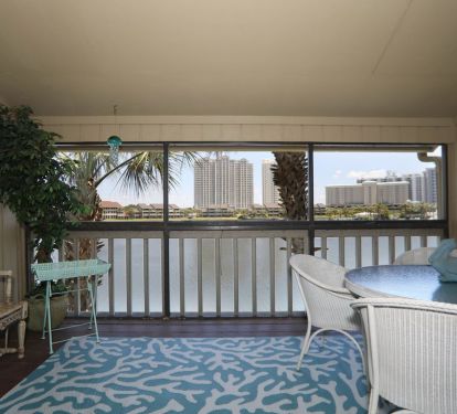 Large outdoor deck, screened and covered