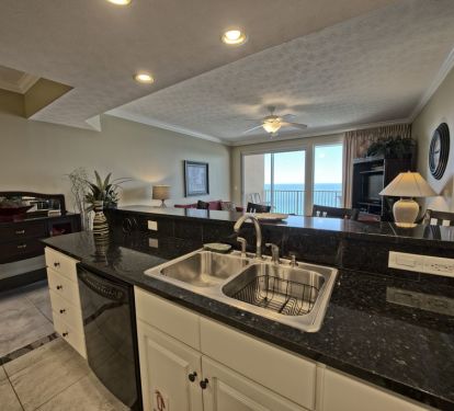 If you have to cook why not look out over the gulf!   Order in though, mom and dad need the vacay!