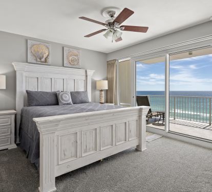 Master Bedroom with a View and Balcony Entry 