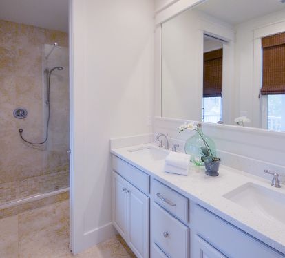 Dual Vanities And Walk in Shower