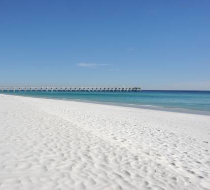 Sugar white sand beach.