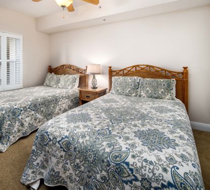 Our third bedroom has 2 new queen beds and direct access to the 3rd bathroom! 