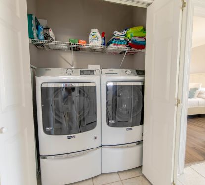Brand new washer and Dryer - Detergent on property