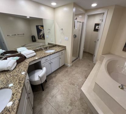 Private Primary Bathroom with Walk-in Shower and Jacuzzi Tub