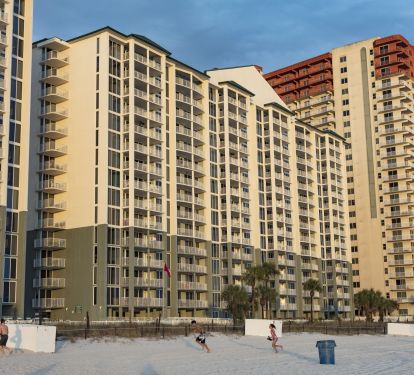 Condo rear view from the ocean!