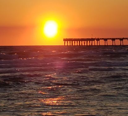 City Pier sunset, just across the street and 1 block from the house