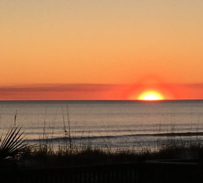 Gorgeous sunset view from patio