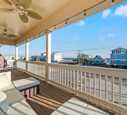 Comfortable seating in balcony
