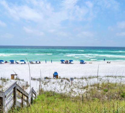 View of dunes, beach and gulf from "Crow's Nest"