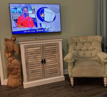 New cabinet under Smart TV installed in 2022
