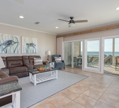 Living Room and South gulf facing balcony