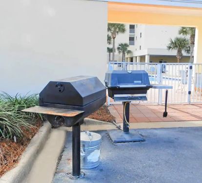 Grills available behind pool