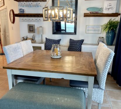 Dining table for 8 is great for eating or playing games