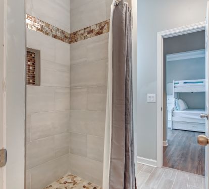 Jack and Jill Bathroom with walk-in shower