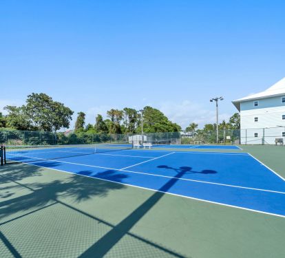 Lighted tennis courts