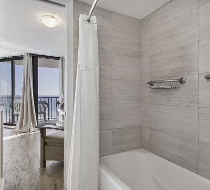 Grab bars added to shower area