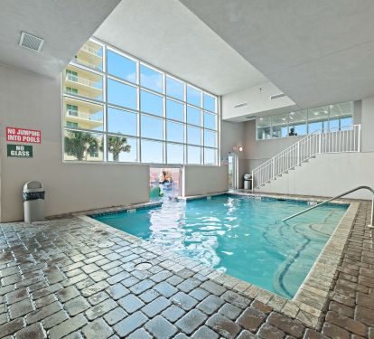 Relax in our heated indoor/outdoor pool.