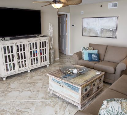 Living Room With 65" Flat Screen Smart TV!
