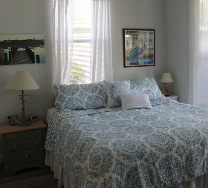 Primary bedroom with king bed