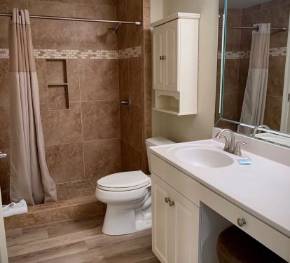 Shower Bathroom #3 with Vanity off Main Living Hall &amp; Bedroom #3