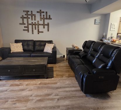 New Queen Sleeper Sofa and Reclining Loveseat
