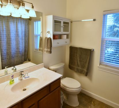 Second floor full bath with tub and shower