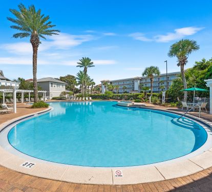 Expansive Pool with Shade Pergolas