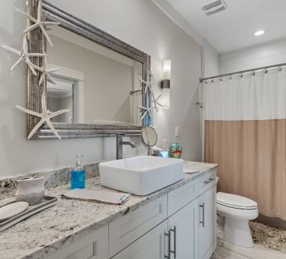Full size bathroom with large tub for second floor and Bedroom #4